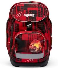 ergobag pack Set ergonomischer Schulrucksack, Set 6-teilig AlarmBärreitschaft - Rot