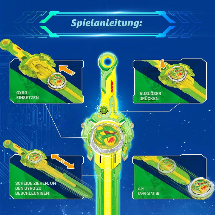 INFINITY NADO Kreisel für Kinder Metall Spielzeug Jungen, Battle Tops Kreisel Launcher Spielzeug, Sp