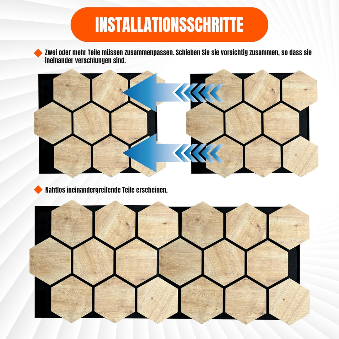 AS Country Stone® Akustikpaneele Holz | 4x Stück - 80cm x 65cm | echtes Holz | Effektive Schalldämmu