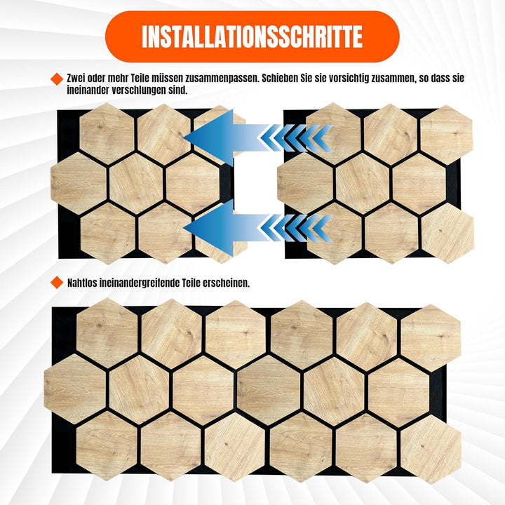 AS Country Stone® Akustikpaneele Holz | 4x Stück - 80cm x 65cm | echtes Holz | Effektive Schalldämmu