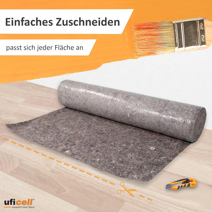 easypaint® PREMIUM Malervlies [25 m²] - Schutzvlies mit PE Anti Rutsch Beschichtung - Gewicht: 180 g