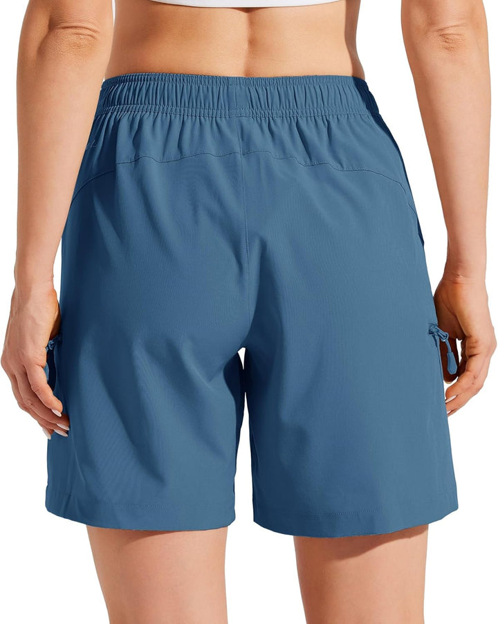 WILLIT Damen Cargo Shorts schnelltrocknend Wandern aktiv Shorts leichte Sport Sommer Shorts mit Tasc