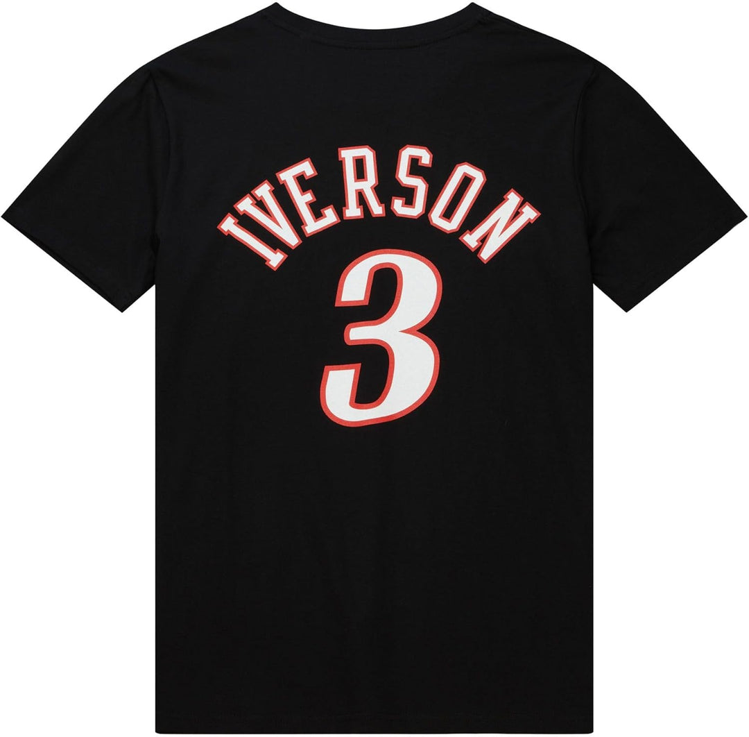 Mitchell &amp; Ness Name &amp; Number T-Shirt (NBA | HWC | NFL) Allen Iverson - Schwarz L, Allen Iverson - S