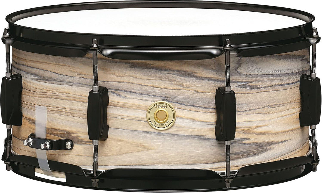 TAMA WP1465BK-NZW Snare Drum - 6.5" x 14" - Natural Zebra Wood