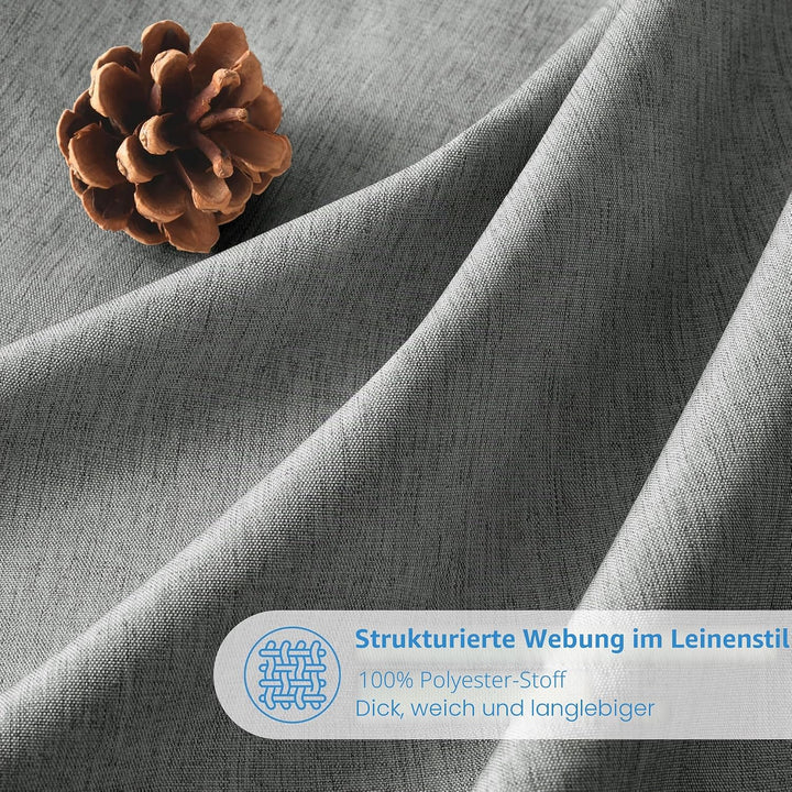 VANZAVANZU Duschvorhang Schmaler Leinen 92 x 182 cm mit Metall Duschvorhangringe Schwerer Stoff Text