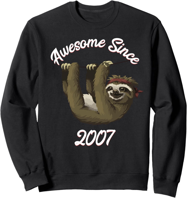 15. Geburtstag Faultier für Mädchen und Jungen, 2007 Sweatshirt