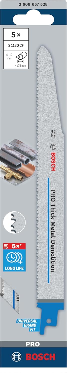 Bosch Professional 2608657528 Säbelsägeblatt 5 Saebelsaegeblaetter S 1130 CF