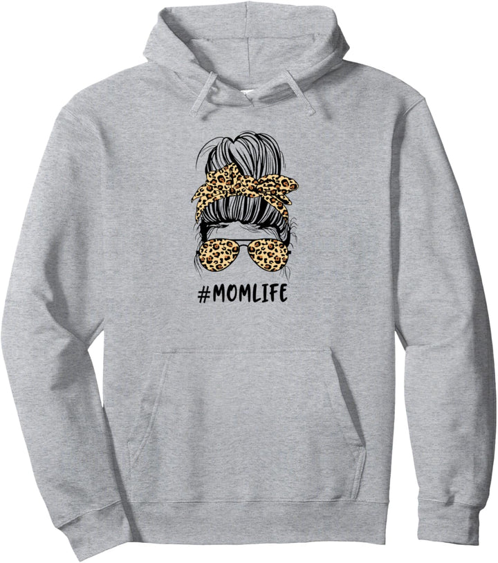 Momlife coole Mutter #Momlife im Leopard Style Pullover Hoodie