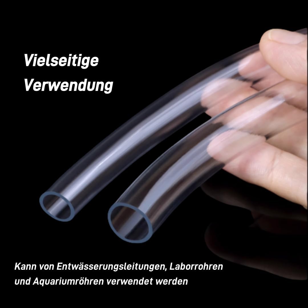 Wasserschlauch Plastikschlauch Aquariumschlauch Luftschlauch Benzinschlauch（Innen Ø: 12,0 mm/Aussen