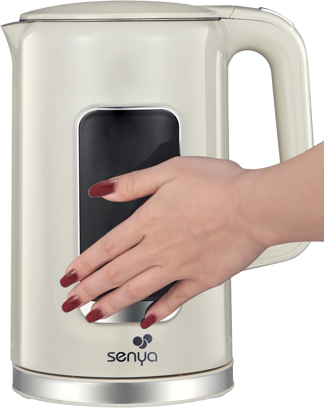 SENYA Elektrischer Wasserkocher 1,7 l Edelstahl – einstellbare Temperatur 40 – 100 °C – LCD-Display