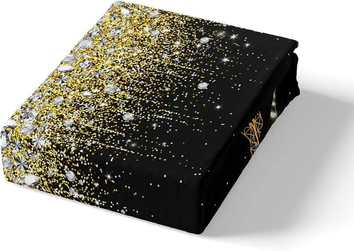 Bettwäsche-Set, Glitter Paris, 220 x 240 cm, Bettbezug Eiffelturm für Mädchen und Jugendliche, Bettw