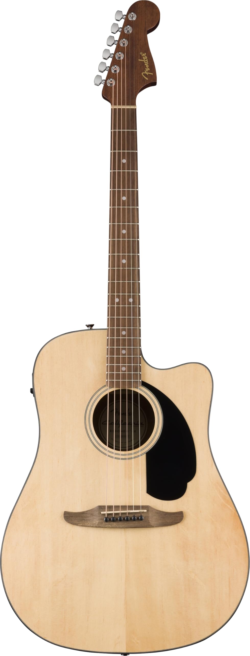 Fender California Standard Redondo CE Akustikgitarre, Fichtendecke, schwarzes Schlagbrett, Natur Nat