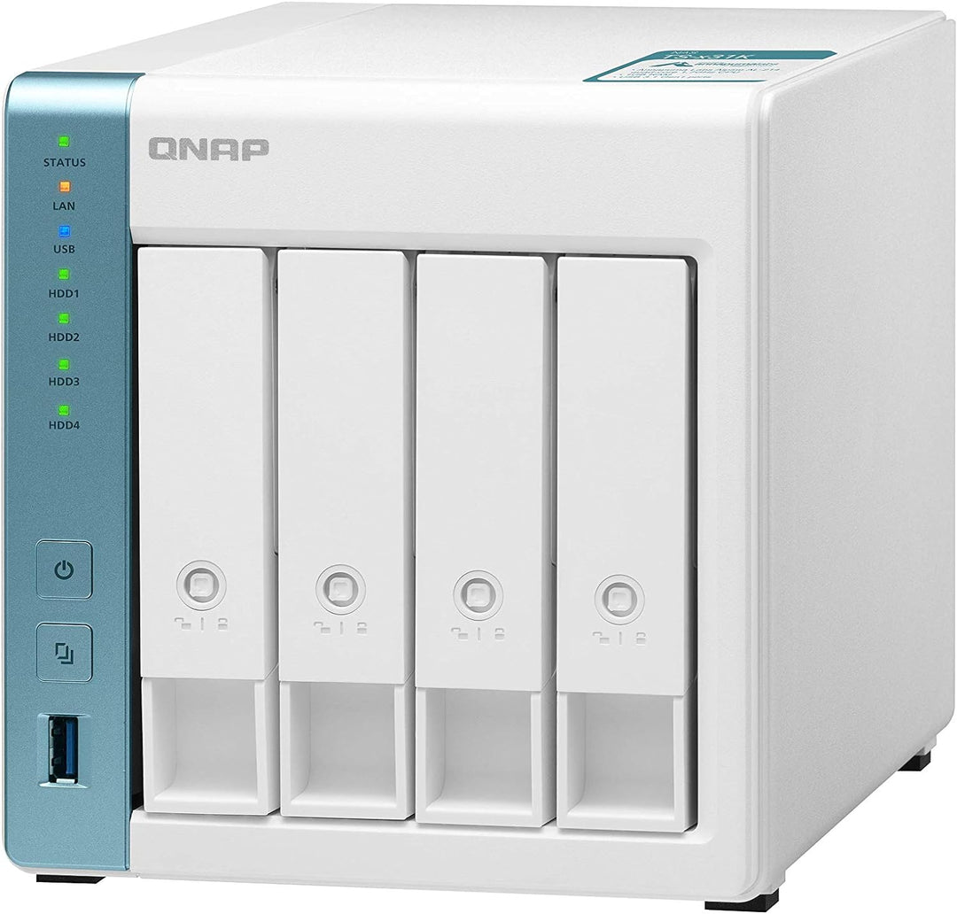 QNAP 250557 TS-431K 8TB 4 Bay Desktop NASLösung|Installiertmit4x2TBWesternDigitalRedFestplatte 8 TB