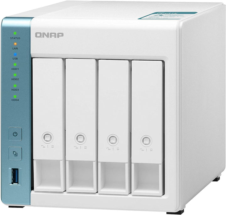 QNAP 250557 TS-431K 8TB 4 Bay Desktop NASLösung|Installiertmit4x2TBWesternDigitalRedFestplatte 8 TB