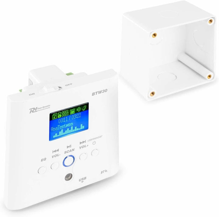 Power Dynamics BTW30 Stereo Einbauverstärker mit Bluetooth, Einbauverstärker - 30 W