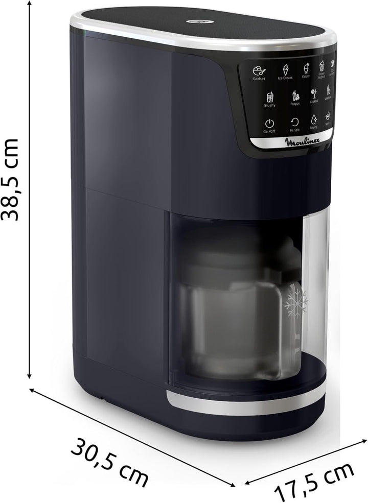 Moulinex Dolci, Eismaschine, 10 Programme, automatische Reinigung, 1-Step Perfector-Technologie, MJ6