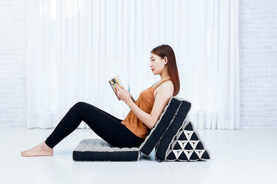 Leewadee Thai-Kissen Falt-Matratze Chill-Out Klapp-Matte Gepolsterte Lesestütze Boden-Liege-Matte mi