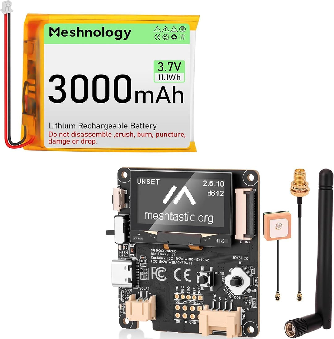 Wio Tracker L1 Board mit 3000mAh Akku – Wio SX1262 nRF52840 Modul Kit für AR duino Meshtastic LoRa,