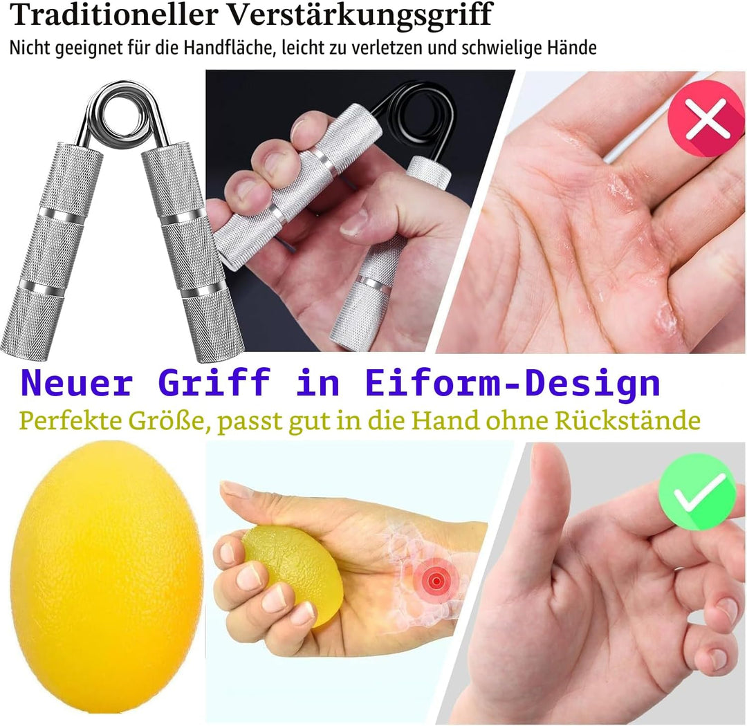 Handübungsbälle, Fingertherapie Squeeze Balls, Finger Stretcher zur Linderung von Handgelenkschmerze