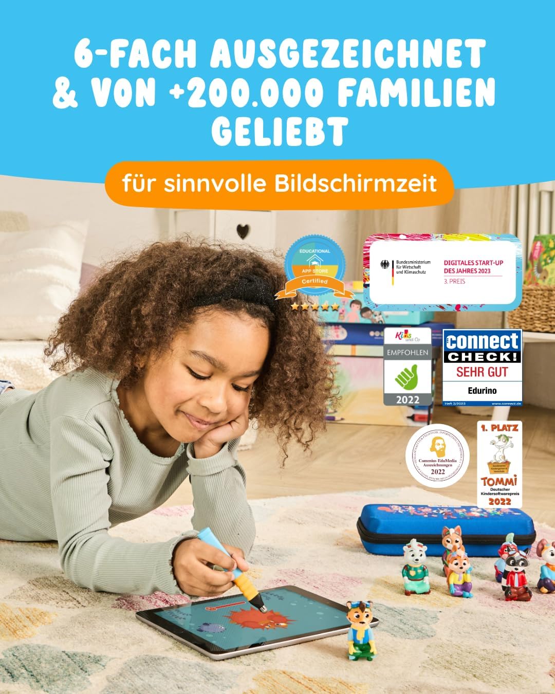 Edurino Figur Leo Meine Gefühle ab 4 Jahren inkl. App | Eigene Gefühle spüren & benennen | Gefühle A