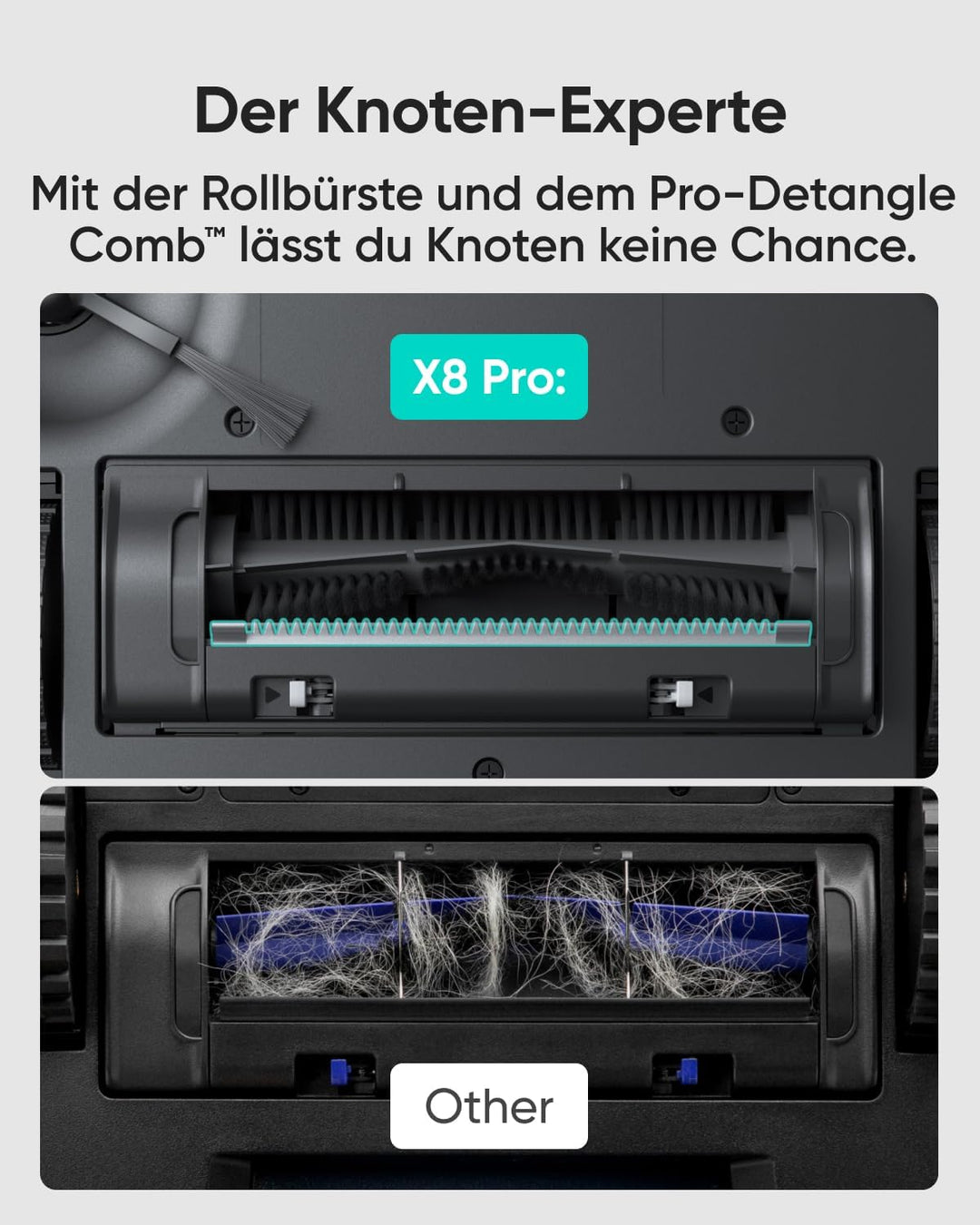 eufy X8 Pro Saugroboter mit Absaugstation & Wischfunktion, Twin-Turbine 2× 4.000Pa Saugkraft, Entwir