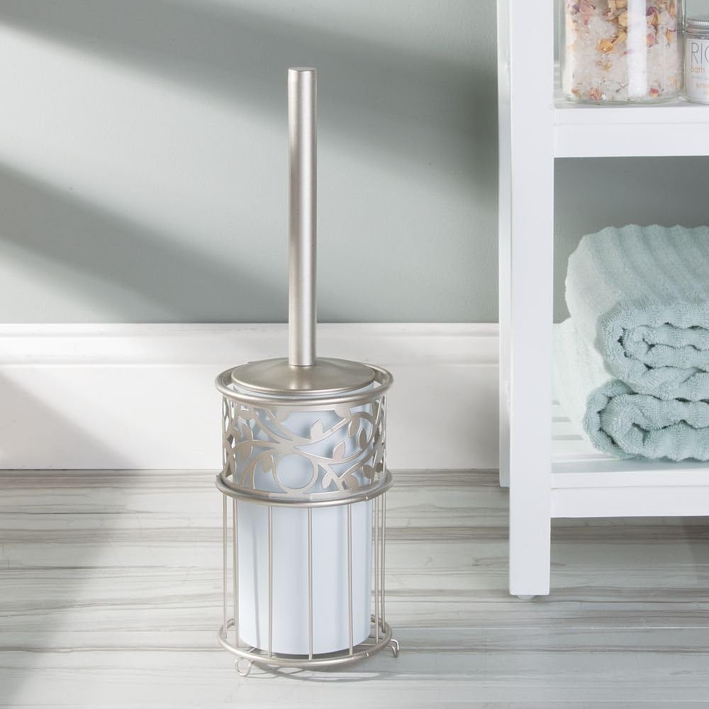 iDesign 77345EU Vine Toilettenbürste, weiss / satiniert, Toilettenbürste