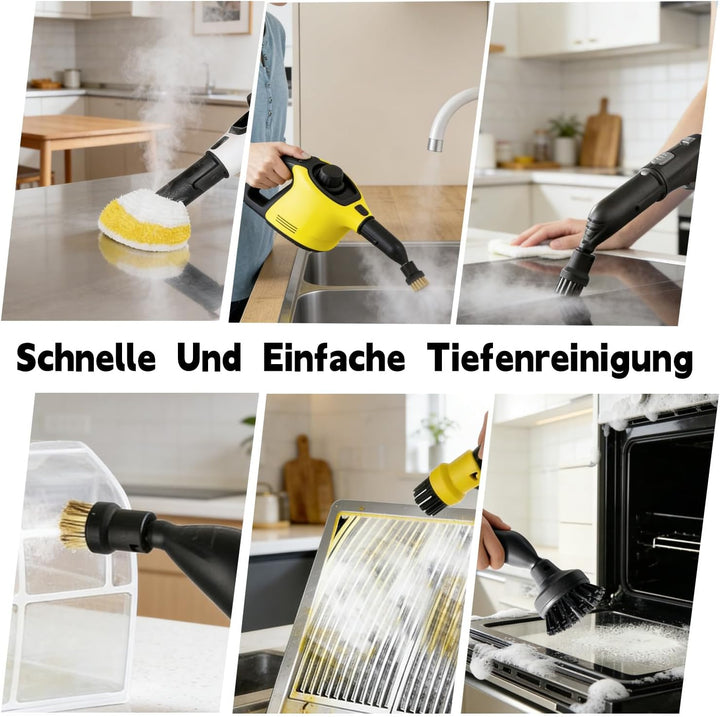 16 Stück Set für Kärcher Dampfreiniger Zubehör, Kompatibel Set für Dampfreiniger Kärcher Easyfix SC1
