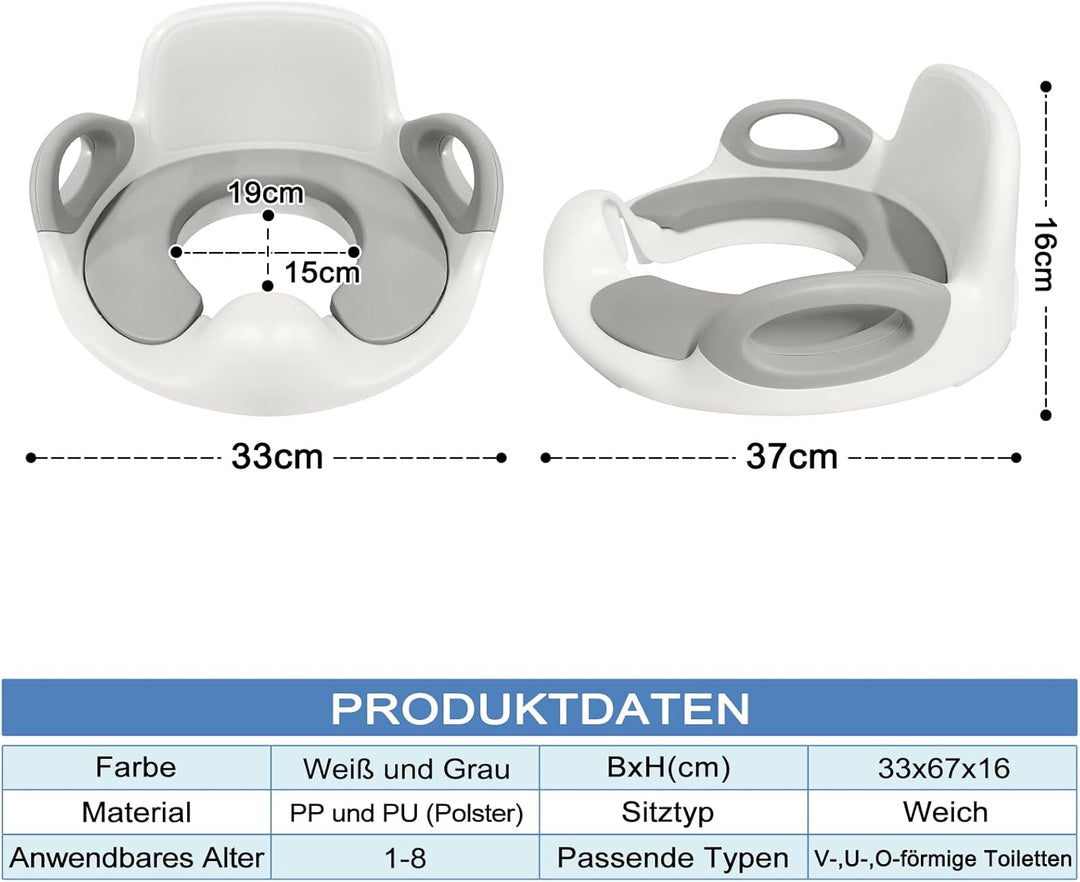Kinder Toilettensitz WC Aufsatz Toilettentrainer Sitze für 12 Monate bis 7 Jahre Baby Sitz Anti-Ruts