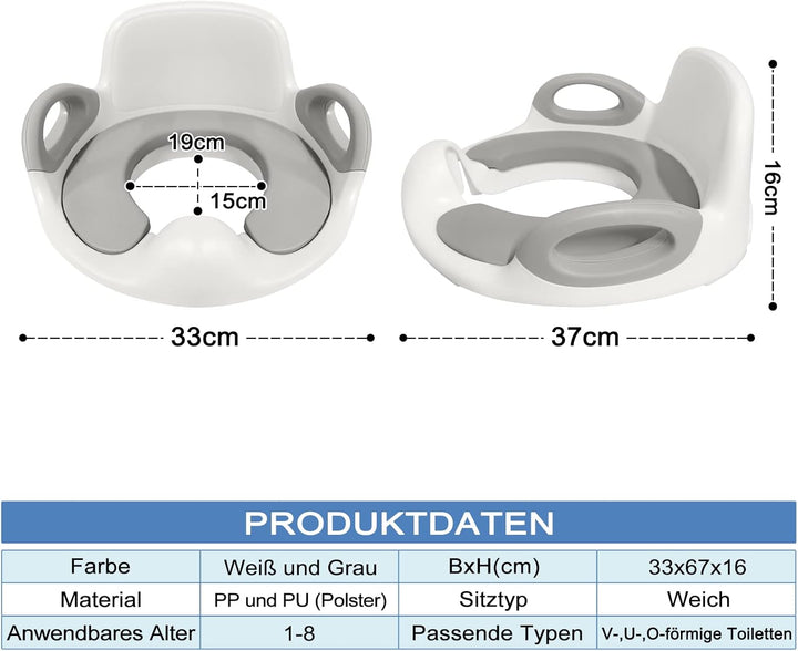 Kinder Toilettensitz WC Aufsatz Toilettentrainer Sitze für 12 Monate bis 7 Jahre Baby Sitz Anti-Ruts