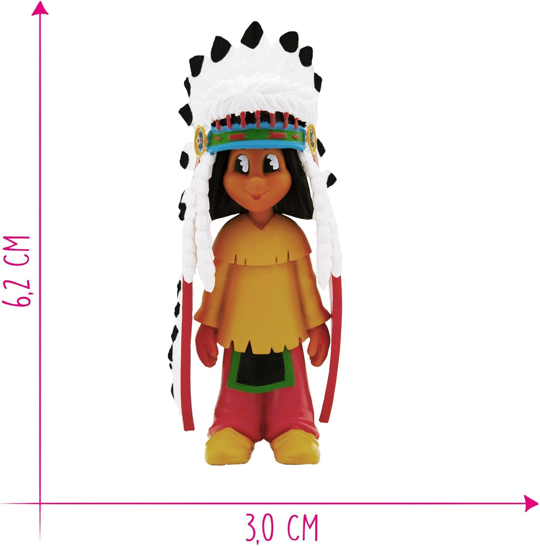 Bullyland 43309 - Spielfiguren Set Indianer Yakari, Regenbogen und kleiner Donner aus Yakari, detail