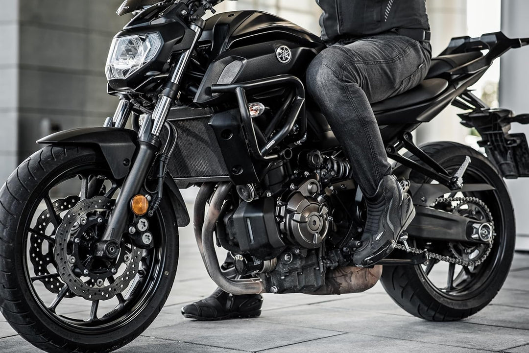 SHIMA SX-6 Men, Motorradsteifel Herren | Verstärkte Leder Motorradschuhe mit Seitlichem Reissverschl