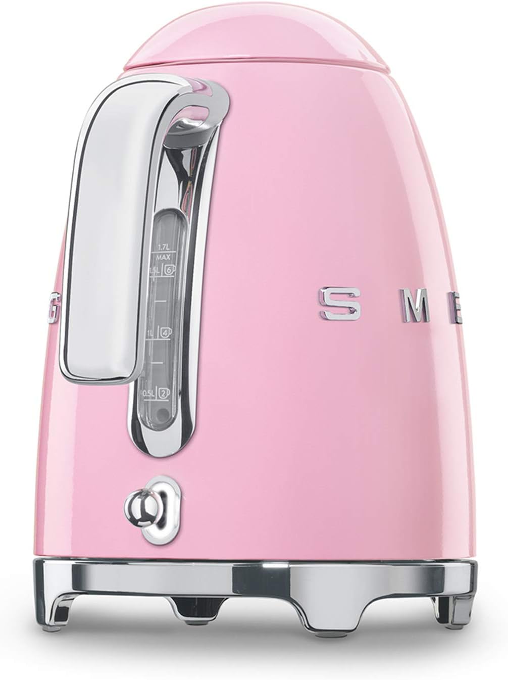 Smeg, KLF03PKEU 1.7L Wasserkocher, Soft-Opening-Kannenverschluss, Herausnehmbarer Anti-Kalkfilter au