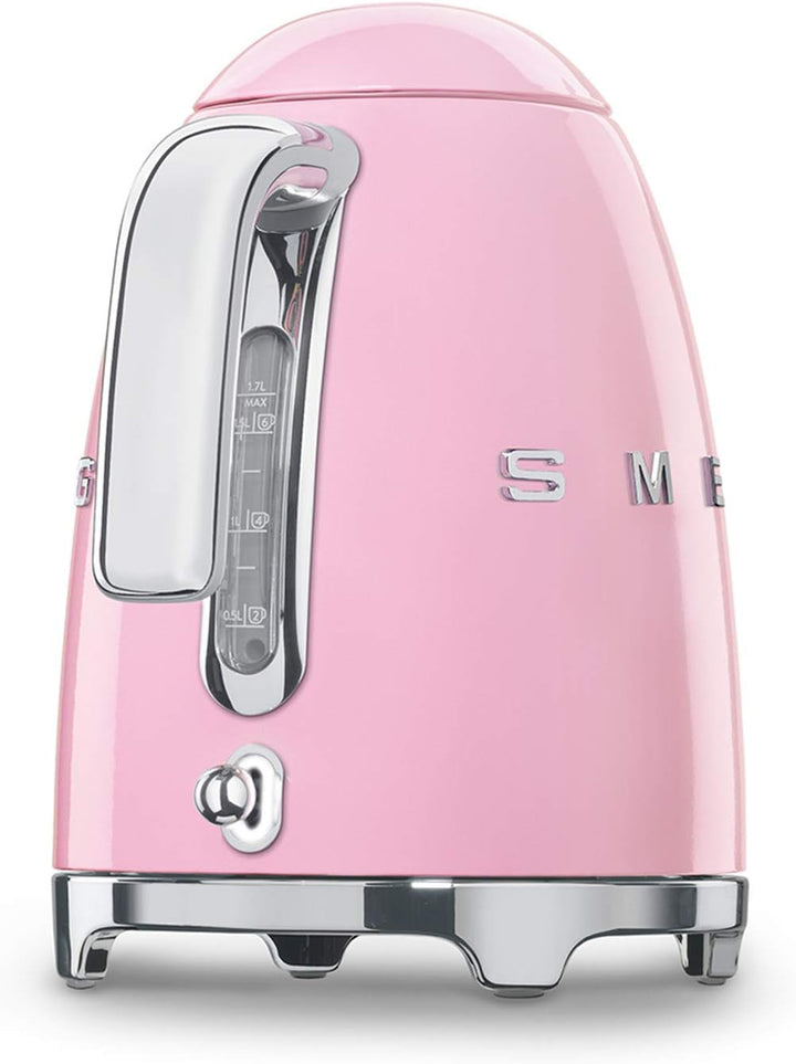 Smeg, KLF03PKEU 1.7L Wasserkocher, Soft-Opening-Kannenverschluss, Herausnehmbarer Anti-Kalkfilter au