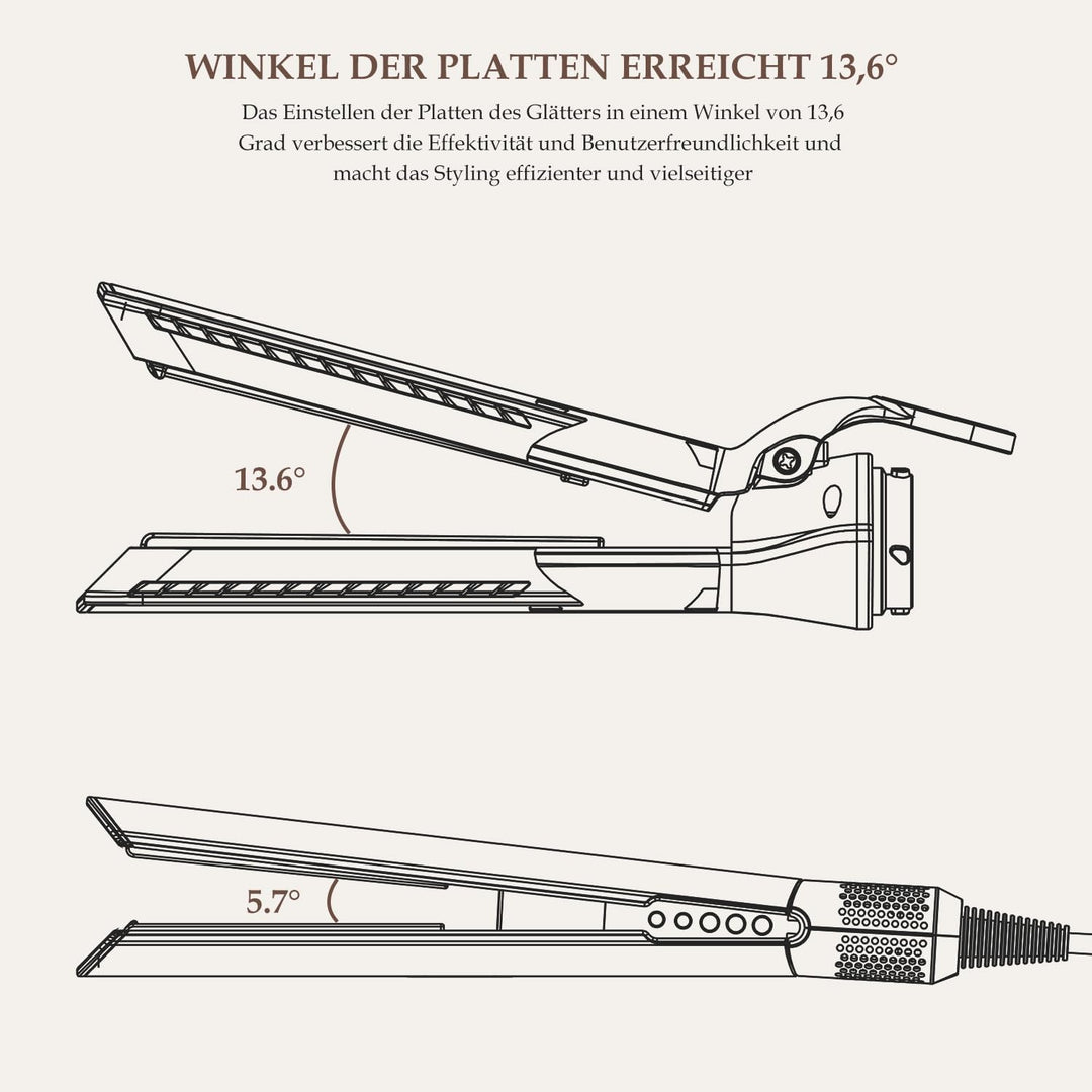 Haarglätter-Aufsatz für Dyson Airwrap, Kompatibel mit HS01/HS05/HS08, Airflow Technologie ohne Heizp