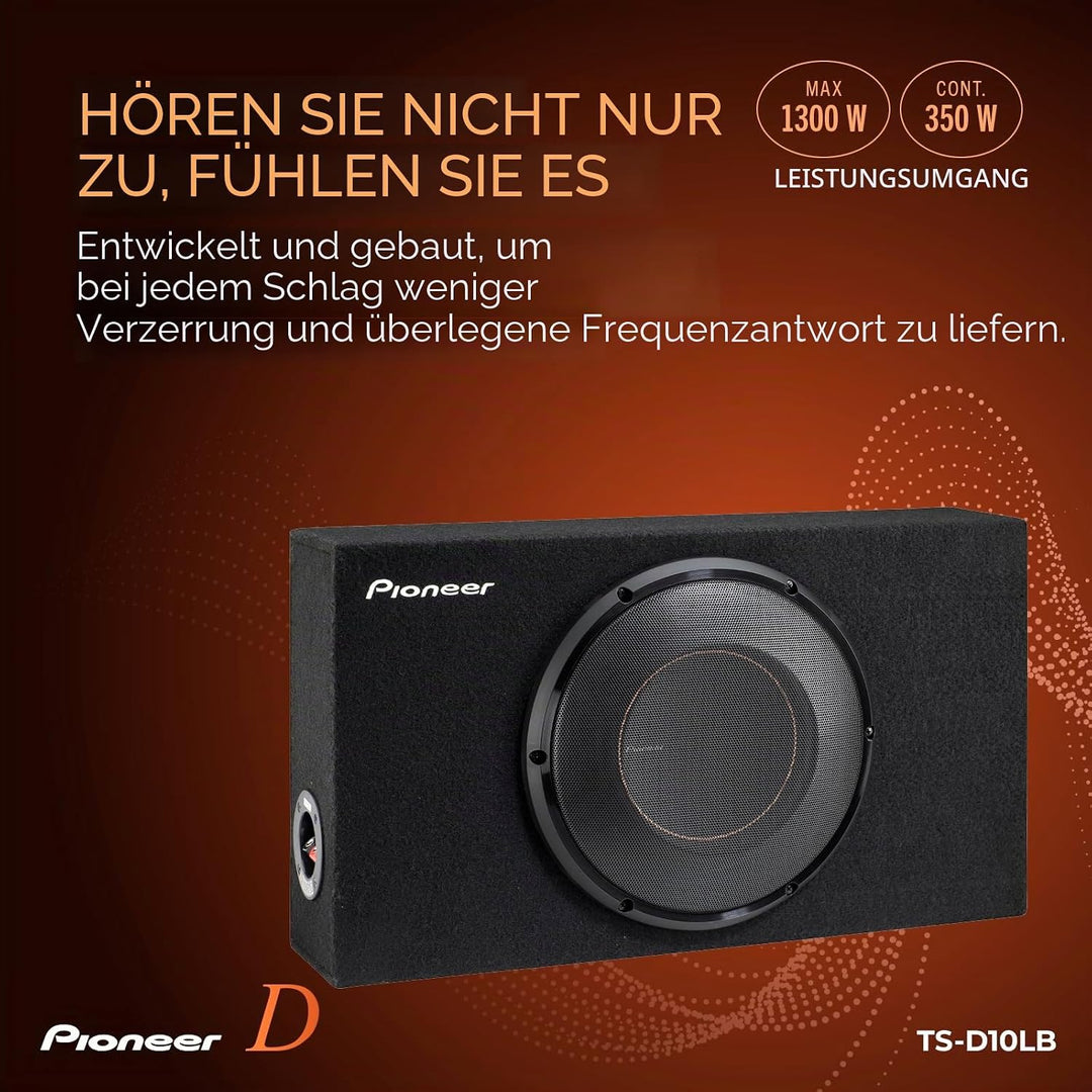 PIONEER TS-D10LB | Flacher 10“ (25 cm) Gehäusesubwoofer der D-Serie