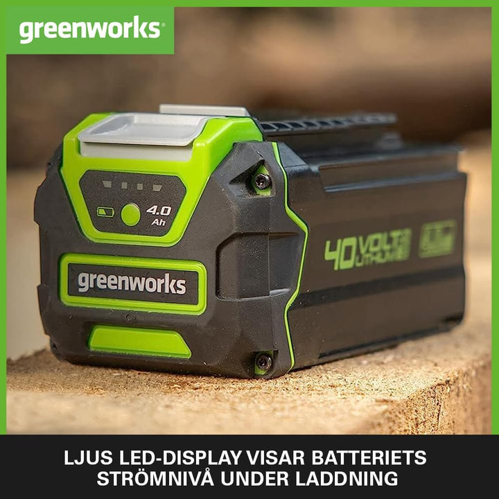 Greenworks 40V Akku - 2 Stück, Original Greenworks Akkus, 4Ah Lithium-Ionen Akkus für alle Greenwork