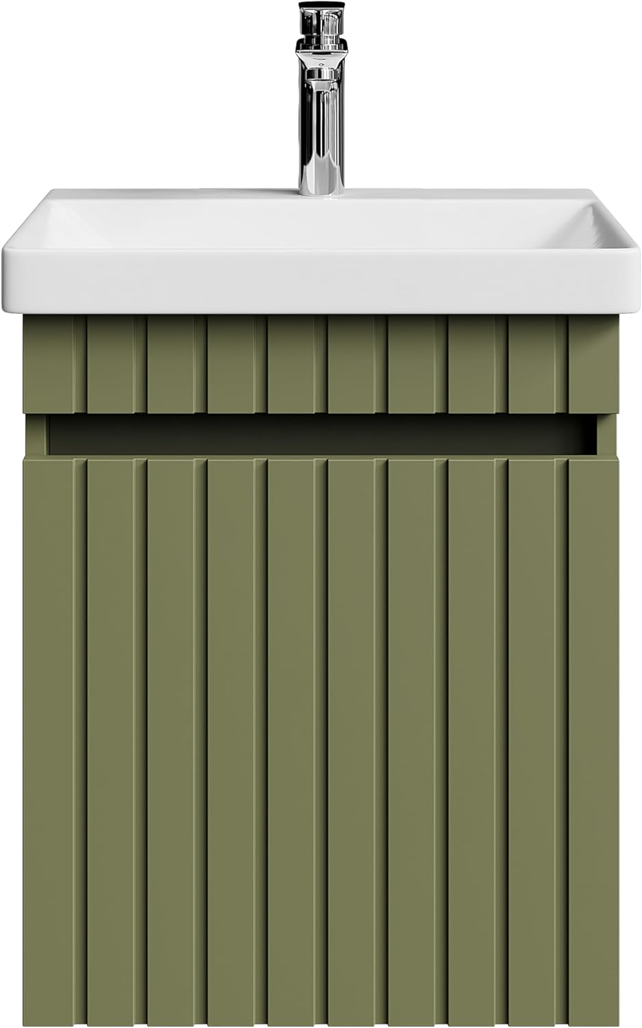 Planetmöbel Cosmia Badmöbel Set Waschbecken mit Unterschrank 50 x 60 x 35 cm Mint Grün, Armatur Bade