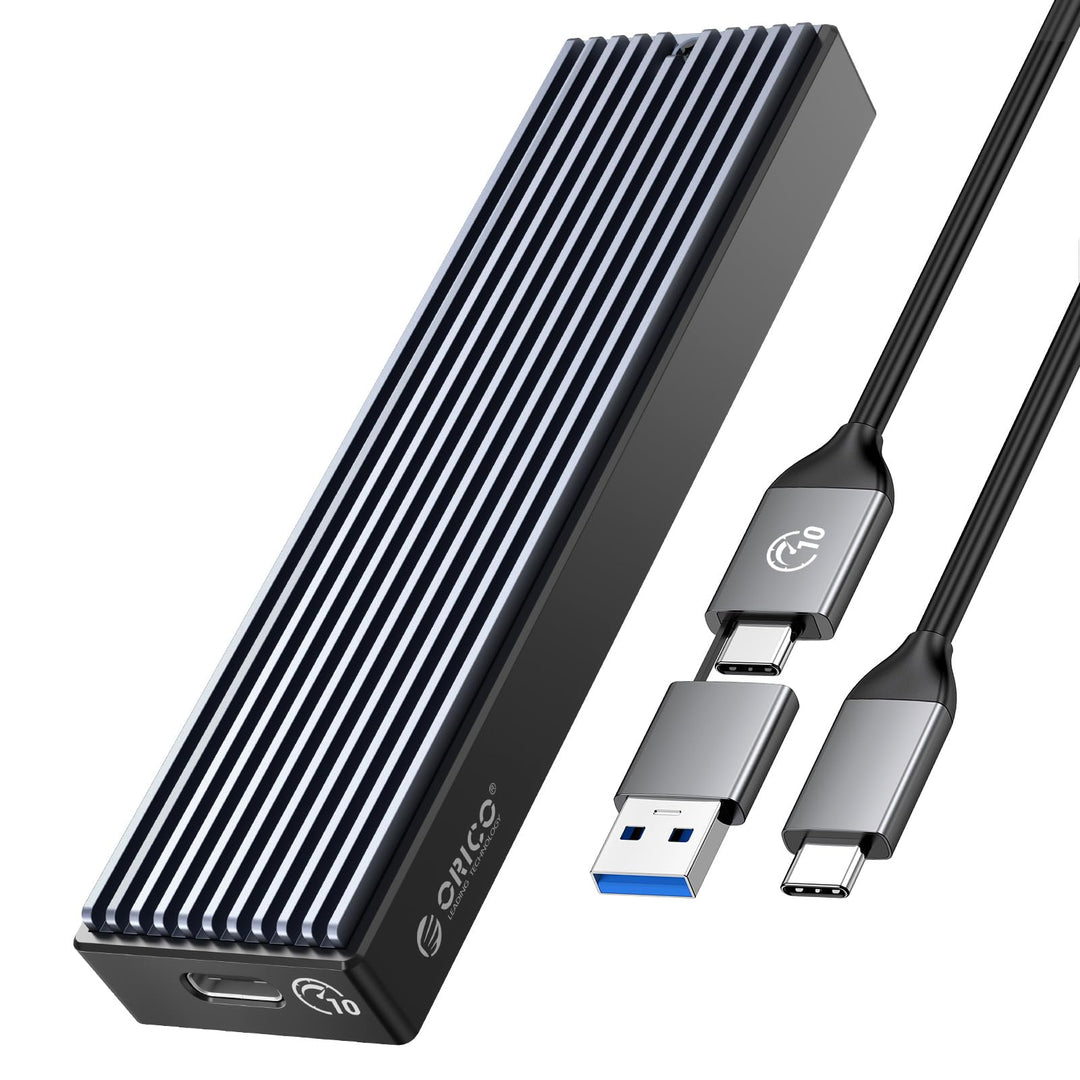 ORICO M.2 NVMe SSD Gehäuse USB-C Adapter 10Gbps USB3.2/ USB3.1 Gen2 für PCIe NVMe M-Key/M+B Key SSD,
