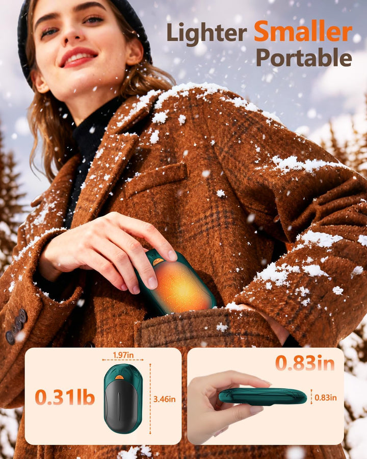 BOSONER Handwärmer Elektrisch Taschenwärmer Wiederaufladbar: 2er-Set 6000mAh Elektrischer Handwärmer