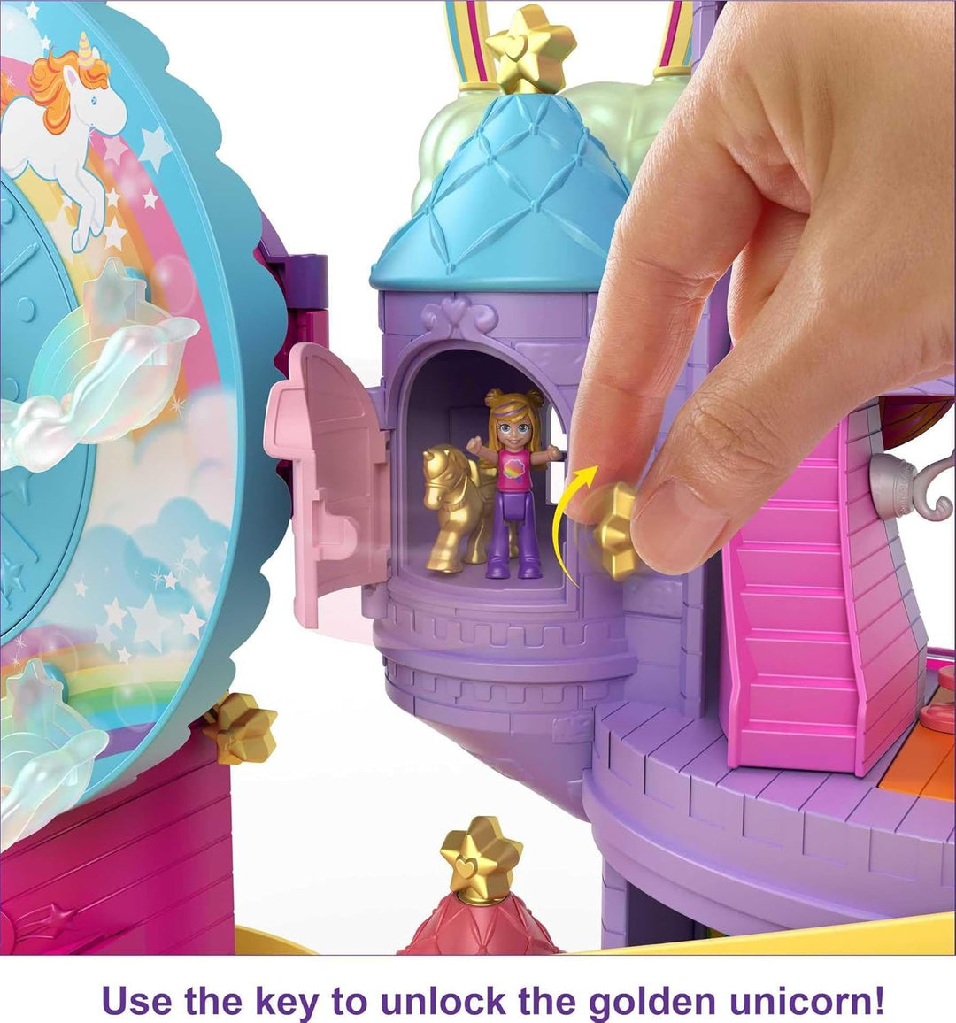 Polly Pocket Pollyville Regenbogen-Einhornspass Freizeitpark