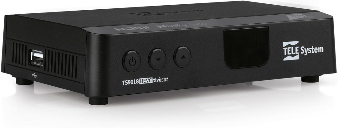 Tele System Satellitendecoder TS9018HEVC Tivùsat HD Classic: Zugang zu über 70 kostenlosen HD-Kanäle