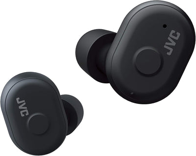 JVC HA-A10T-BU Truly Wireless In-Ear Bluetooth Kopfhörer mit Memory Foam Ohrstücken, Farbe Charcoal-