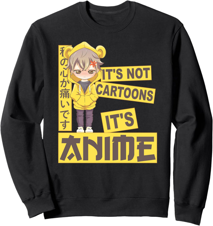 Anime Junge - It's Not Cartoons It's Anime - Manga Teen Boy Sweatshirt