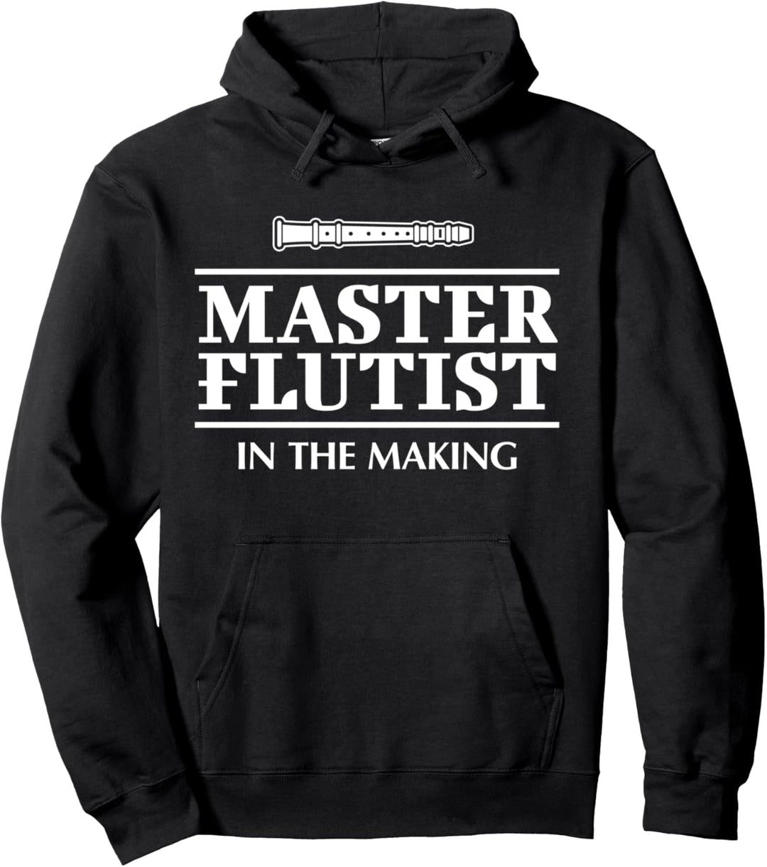 Lustiger Flöten-Schüler Flötenspieler Musikschule Flötist Pullover Hoodie