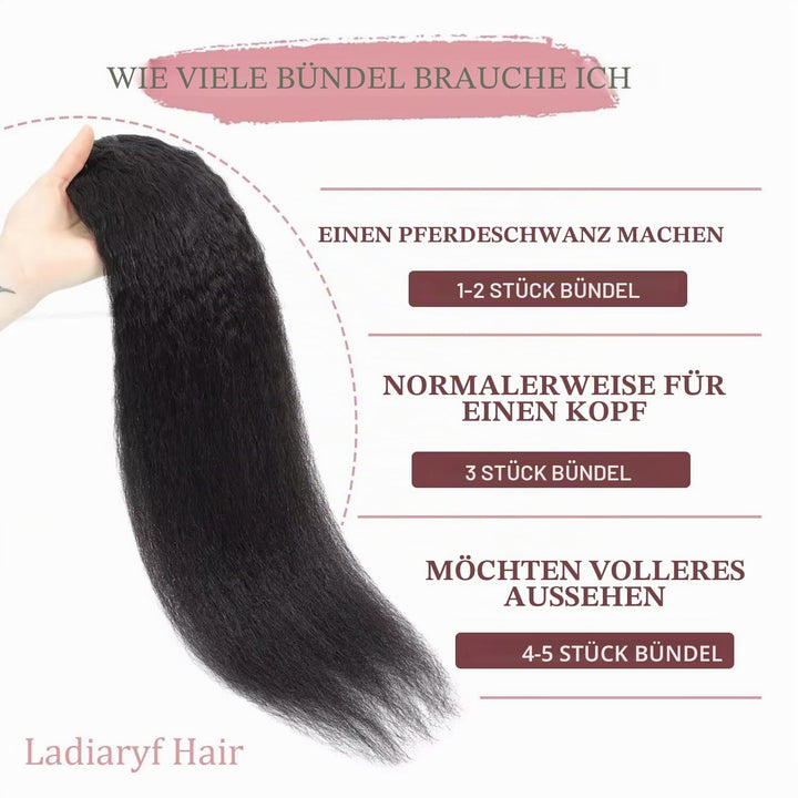 10A Brazilian Hair Bundle Kinky Straight Human Hair 3 Bundles Brasilianische Haare Bündel Echthaar W