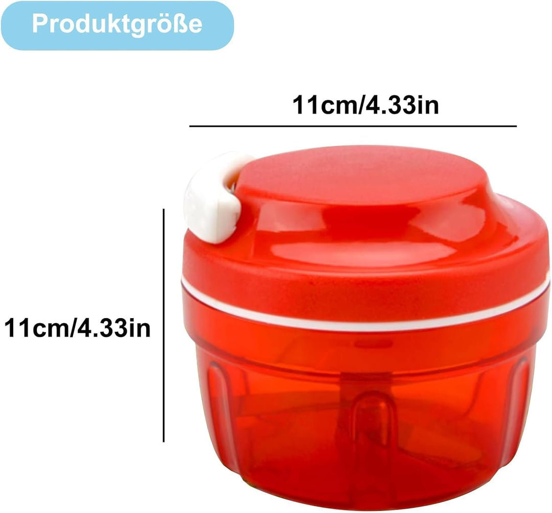 Zwiebelschneider Manuell, Gemüsehacker, Onion Chopper, Multizerkleinerer Manuell, 300ml Zwiebel Zerk