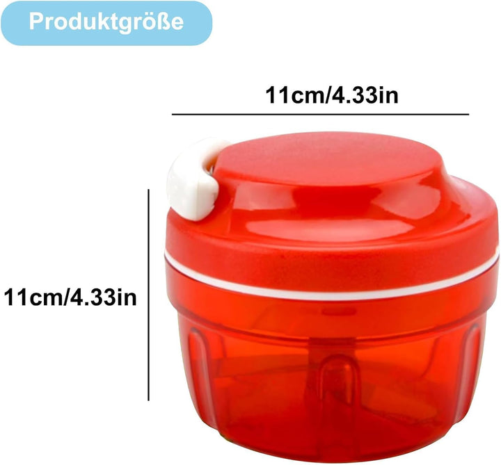 Zwiebelschneider Manuell, Gemüsehacker, Onion Chopper, Multizerkleinerer Manuell, 300ml Zwiebel Zerk