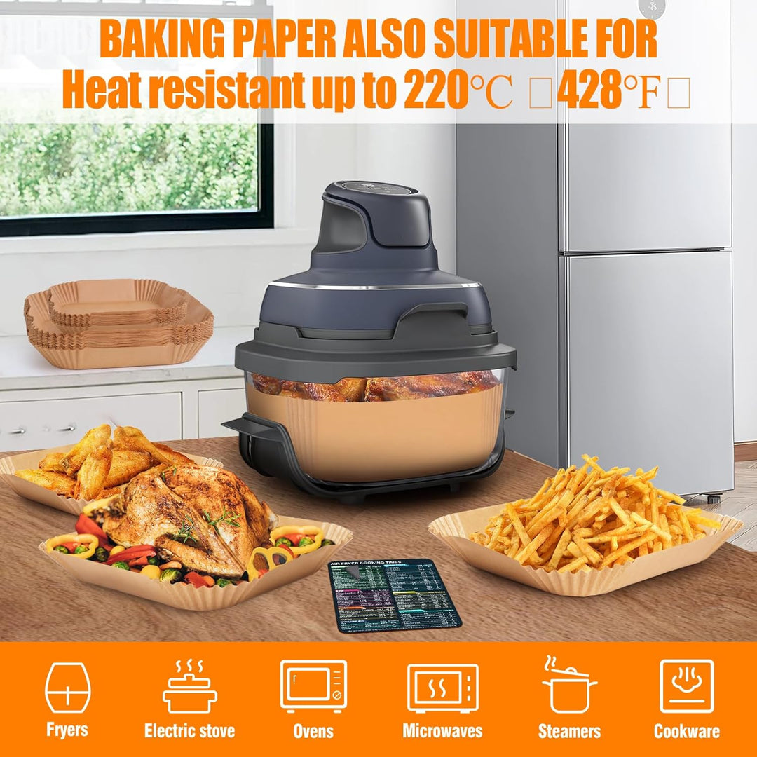 300 Stück Backpapier für Ninja CRISPi Heissluftfritteuse 3,8L/1,4L, Luftfritteusen Airfryer Zubehör