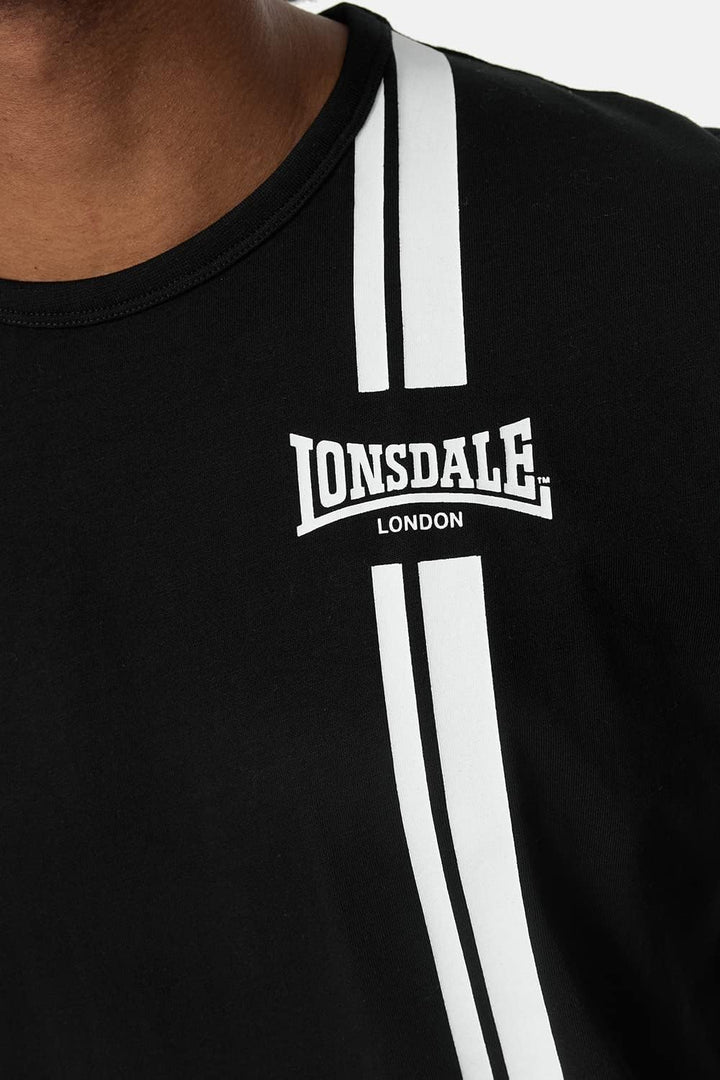 Lonsdale Herren Inverbroom Freizeit T-Shirts M Black/White, M Black/White