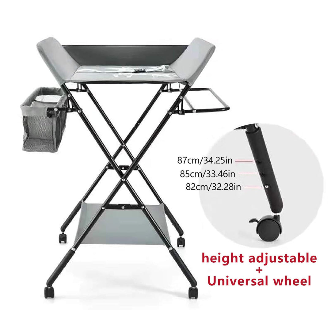Baby Wickelkombi Mobiler Bade-Wickeltisch faltbar,klappbare Wickelkommode mobiler,Wickeltisch mit Wi